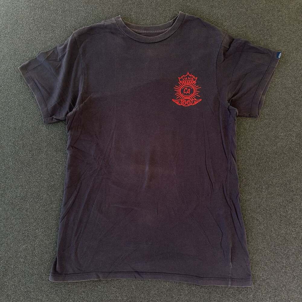 Vans Graphic T-Shirt Medium Black Route 66 California
